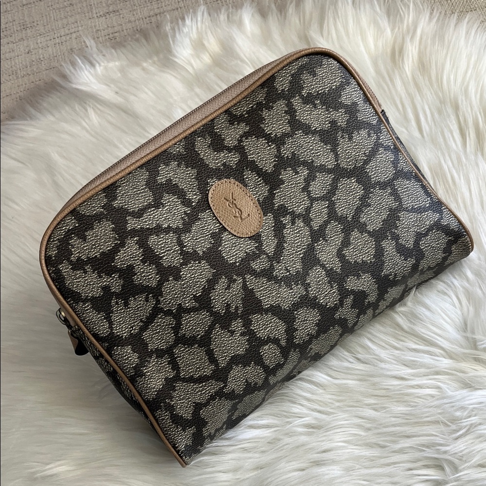 YSL Leopard Print Pouch